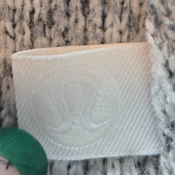 Lululemon Its Fleecing Cold Zip Up - 2 Heathered White / Dark Carbon - Picture 7 of 8